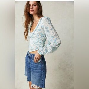 Free people another life printed top